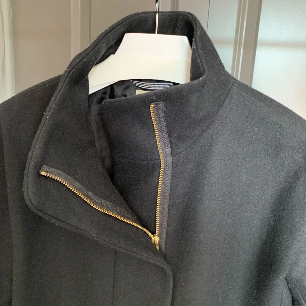 J crew cocoon city coat black 6
